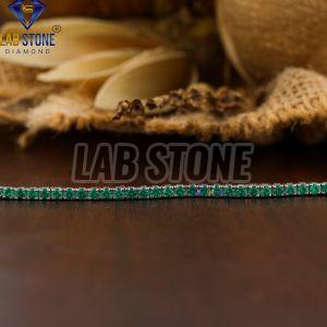 Round Cut Gemstone White Gold Bracelet