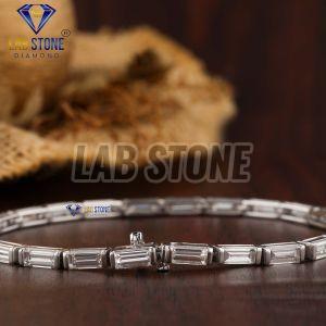 Baguette Cut Diamond White Gold Bracelet