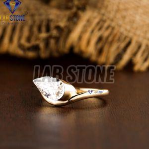 Pear Cut Diamond Yellow Gold Ring
