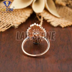 Vintage Round Cut Diamond Rose Gold Ring