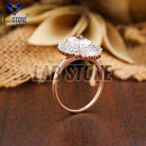 Vintage Round Cut Diamond Rose Gold Ring