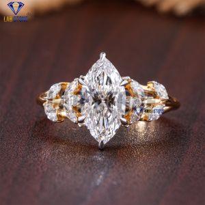 Marquise Cut Diamond Yellow Gold Ring