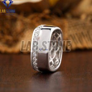 Fancy Round Cut Diamond White Gold Ring
