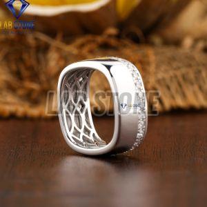 Fancy Round Cut Diamond White Gold Ring
