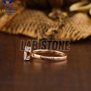 Heart Cut Diamond Rose Gold Pendant Set