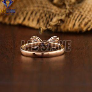 Heart Cut Diamond Rose Gold Pendant Set