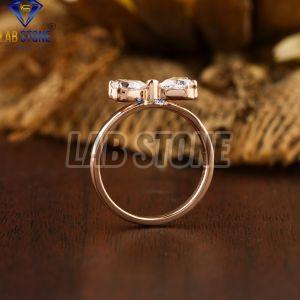 Heart Cut Diamond Rose Gold Pendant Set