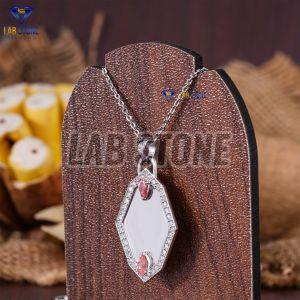 Pear & Round Cut Diamond White Gold Pendant