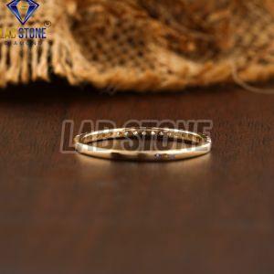 0.21 TDW Round Cut Diamond Yellow Gold Ring