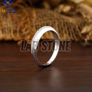 Round Cut Diamond White Gold Band Ring