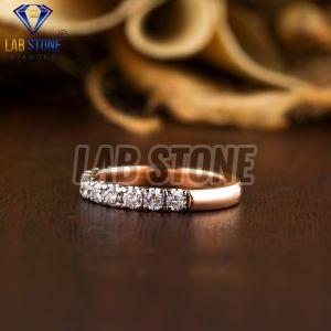 Round Cut Diamond Rose Gold Ring