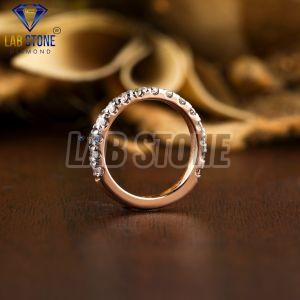 Round Cut Diamond Rose Gold Ring