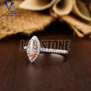 Marquise & Round Cut Diamond White Gold Ring
