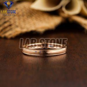 Baguette Round Cut Diamond Rose Gold Ring