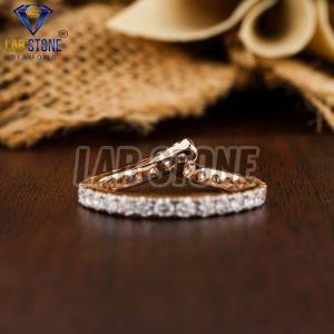 Fancy Round Cut Diamond Rose Gold Ring