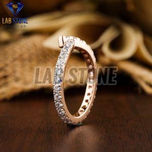Fancy Round Cut Diamond Rose Gold Ring