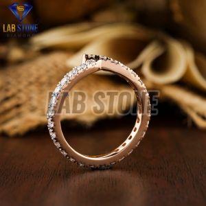 Fancy Round Cut Diamond Rose Gold Ring