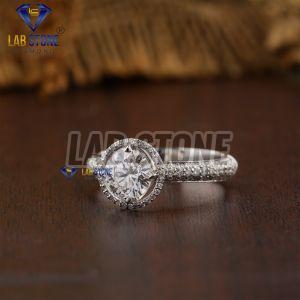Aesthetic Round Cut Diamond White Gold Ring