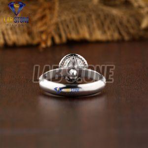 Aesthetic Round Cut Diamond White Gold Ring