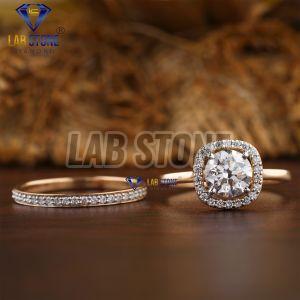 Elegant Round Cut Diamond Rose Gold Ring