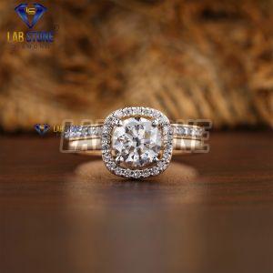 Elegant Round Cut Diamond Rose Gold Ring
