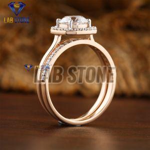 Elegant Round Cut Diamond Rose Gold Ring