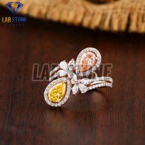 Elegant Diamond Rose Gold Ring