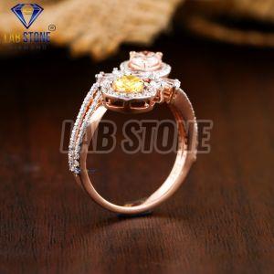 Elegant Diamond Rose Gold Ring