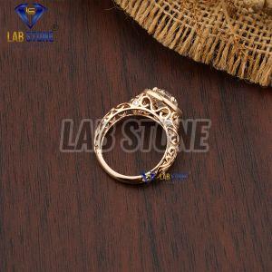 Aesthetic Round Cut Diamond Rose Gold Ring