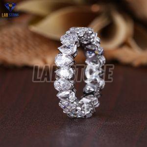 Pear Cut Diamond White Gold Eternity Band Ring