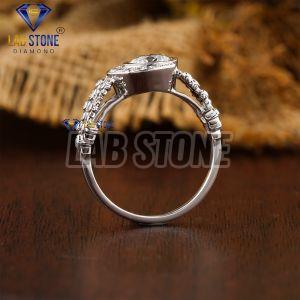 Vintage Round Cut Diamond White Gold Ring