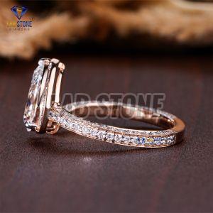 Pear & Round Cut Diamond Rose Gold Ring