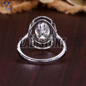 Starshine Oval & Round Cut Diamond White Gold Ring