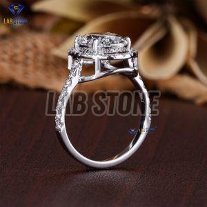 Starshine Oval & Round Cut Diamond White Gold Ring