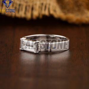 Baguette Cut Diamond White Gold Solitaire Ring