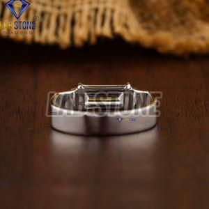 Baguette Cut Diamond White Gold Solitaire Ring