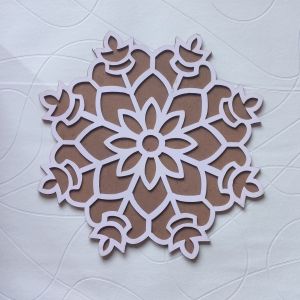 Diya and Flower Rangoli Stencil - Large