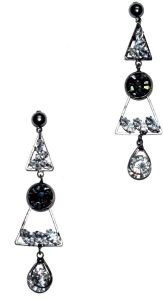 Silver diamond lightweight earrings