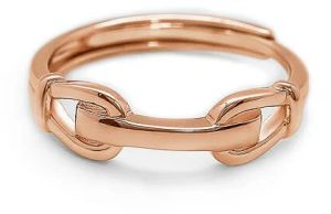 Rose Gold Love Lock Ring