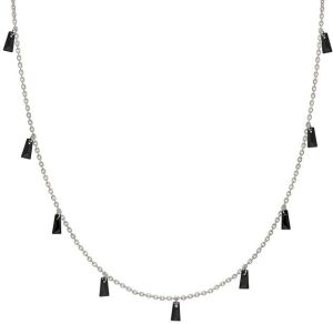 Silver Black Radiant Necklace