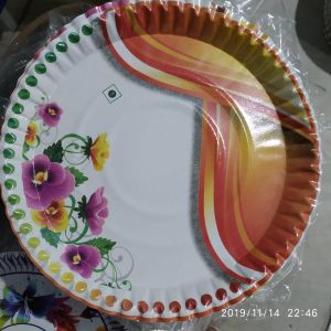 flower printed duplex paper plate raw material