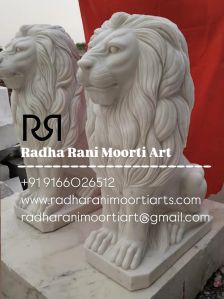 Marble Lion Statue (Size 3.50 Ft)