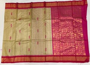 Heavy Zari Tussar Silk Sarees