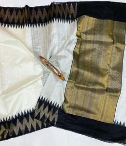 Ikkat Dupion Tussar Silk Sarees