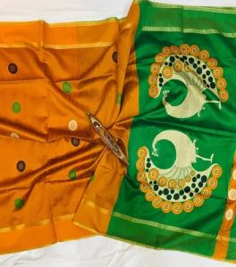 Jala Pallu Tussar Silk Sarees