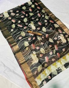 Pichwai Tussar Silk Sarees