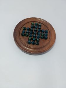 Wooden Marble Solitaire Game