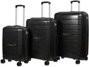 3pcs Set Vintage Black Luggage