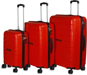 3pcs Vintage Red Luggage Set