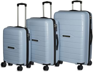 3pcs Vintage Smoke Grey Luggage Set